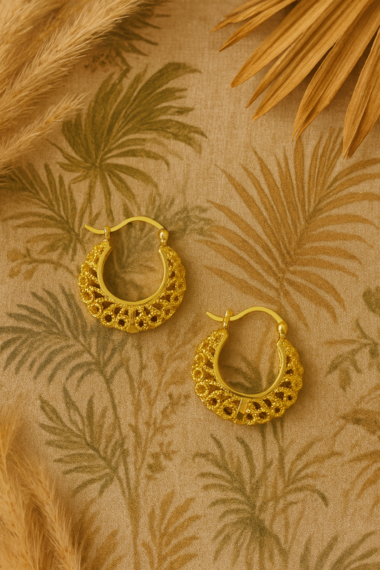 Golden Solstice Hoops