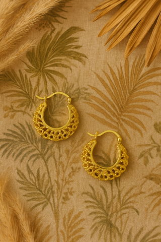 Golden Solstice Hoops