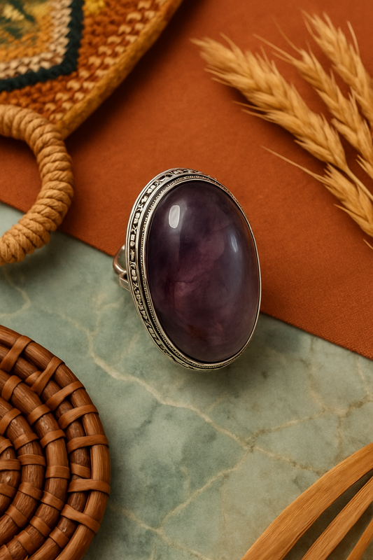Moonlit Amethyst Ring