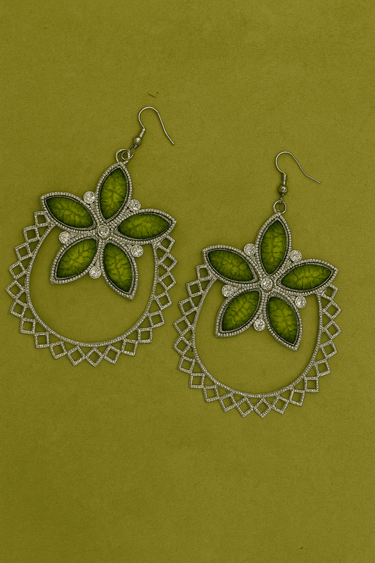 Verdant Bloom Hoops