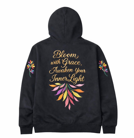 Bloom Collection Hoodie –Black