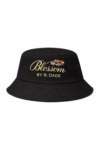 Bloom Collection Bucket Hat – Black
